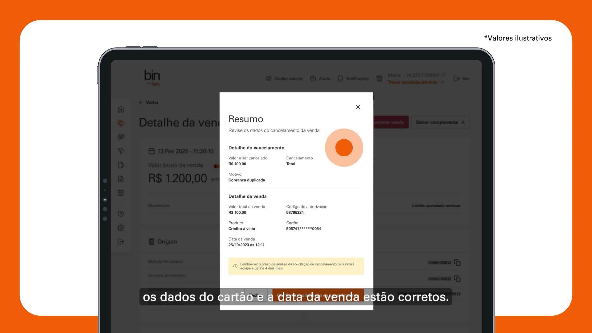 Como cancelar uma venda pelo Portal do Cliente Bin